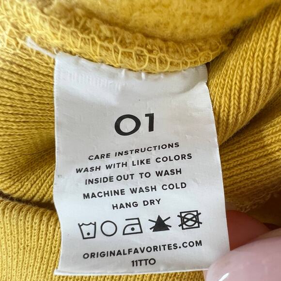 Original Favorites LIFTED Yellow Long Sleeve Crewneck Pullover Sweatshirt XL - Picture 8 of 9